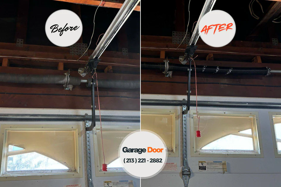 Before and after: garage door repair 45680